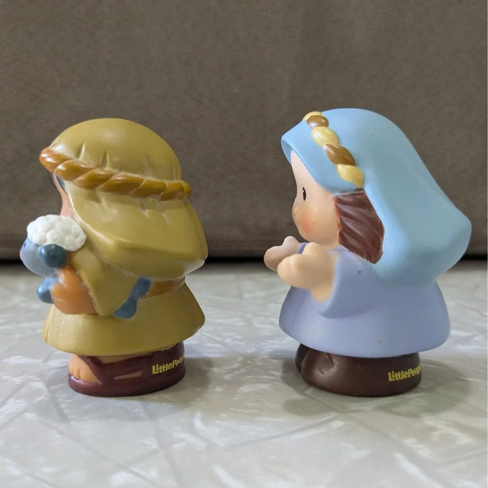 Fisher-Price Little People Nativity 2008 Mary & Shepherd with Lamb Figures